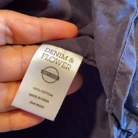 Denim and Flower Mens button down cotton casual XL - Picture 5 of 8